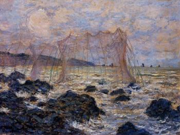 Claude Oscar Monet : Fishing Nets at Pourville